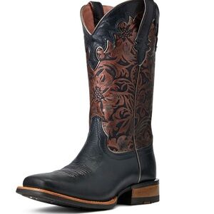 ARIAT Women’s Fiona square toe western boot in midnight/black floral